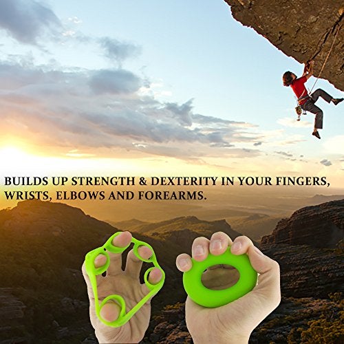 Pnrskter Hand Grip Strengthener, Finger Exerciser, Grip Strength Trainer (6 PCS),New Material,Forearm Grip Workout, Finger Stretcher, Relieve Wrist Pain, Carpal Tunnel (Large) - Image 3