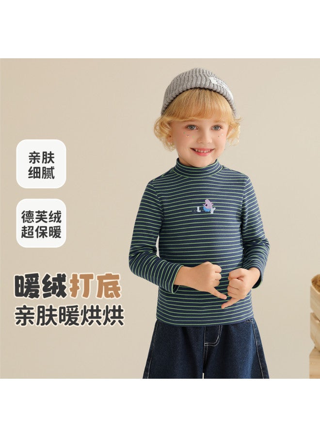 Peppa Pig spring Striped Long-sleeve T-shirt For Boys & Girls - Comfortable Semi-turtleneck Base Layer For Babies - Image 2