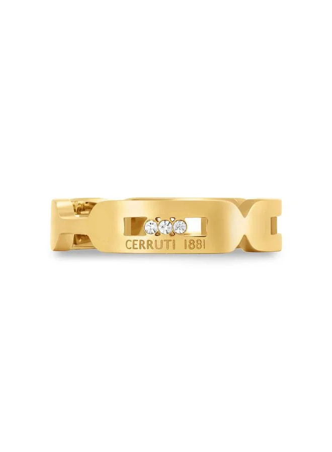 CERRUTI 1881 Flavia Gold Plated Stainless Steel Ring for Women 54mm