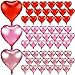 Lunmon 60 Pieces 18 Inch Valentines Day Heart Foil Balloons Bulk Large Love Heart Shaped Balloons for Valentines Day Decorations Room Party PropsRed Pink Rose Gold - Image 2