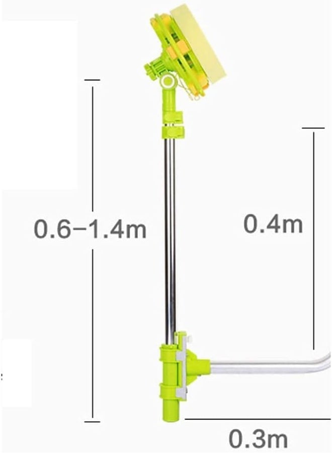 Detachable Telescopic U Shaped Professional Window Cleaning Tool Flexible Outside Double-Sided Glass Cleaner Kit Green GINOTY - Image 2