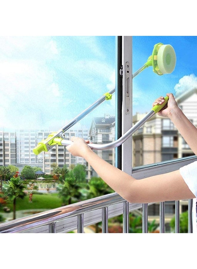 Detachable Telescopic U Shaped Professional Window Cleaning Tool Flexible Outside Double-Sided Glass Cleaner Kit Green GINOTY - Image 4