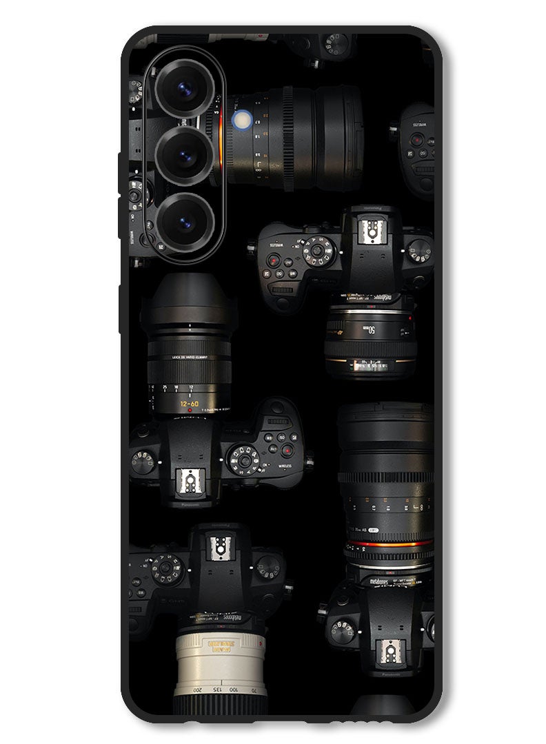 Theodor Case Compatible with Samsung Galaxy S25 FE 6.7 Inch Protection Shockproof Bumper Cover cameras_lenses_photo - Image 1