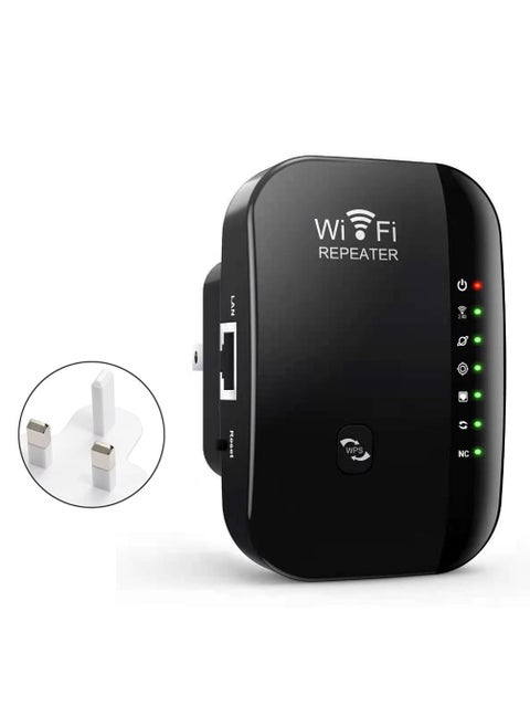 موسع نطاق Wi-Fi عالمي لاسلكي بسرعة 300 ميجابت في الثانية (أسود)