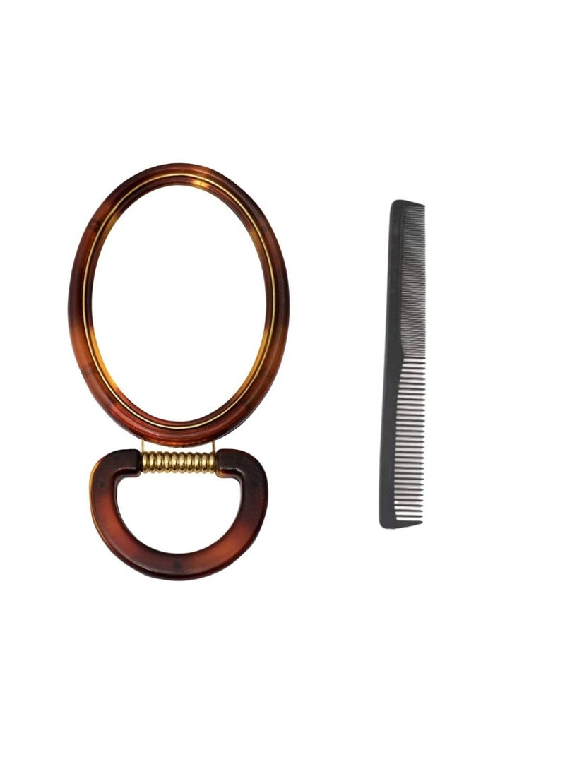 GutarGoo GutarGoo Makeup Oval Beauty Mirror Magnifying Mirror Makeup Double Side Magnification 1X5X with Stand Mirror for Men Women Small 1  - Image 1