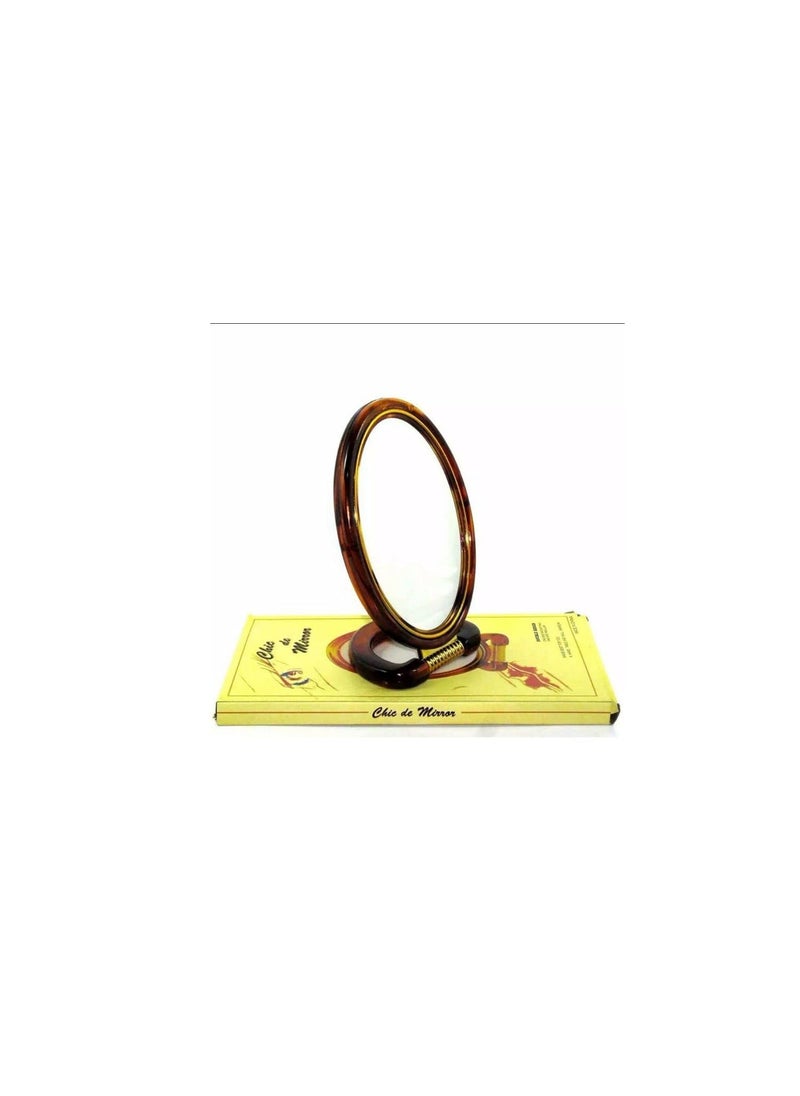 GutarGoo GutarGoo Makeup Oval Beauty Mirror Magnifying Mirror Makeup Double Side Magnification 1X5X with Stand Mirror for Men Women Small 1  - Image 4
