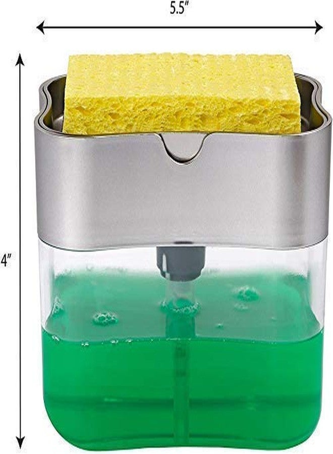WOPPCART 2 in 1 Soap Dispenser for Dishwasher Liquid Holder, Liquid Dispenser Through Pump (Multi-Color, 400 ML) with Sponge - Image 4