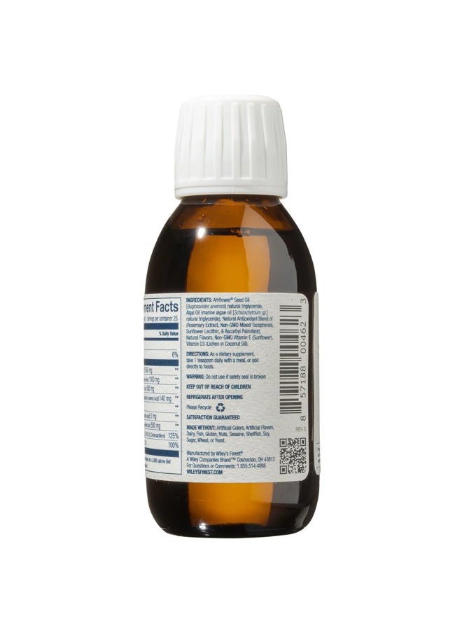 Wiley's Finest CatchFree Omega - Vegan, Non-GMO Fish Oil Alternative - Full Spectrum Omega-3 Liquid Supplement with Organic Plant-Based Algae Oil - Tropical Mango Flavor - 4.23 Oz (25 Servings) - Image 5