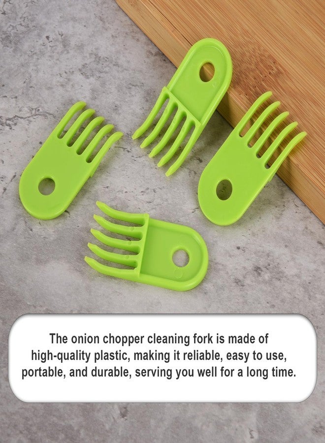 Enlisiwte 4pcs Vegetable Chopper Cleaning Tool Fork, Salad Onion Chopper Cleaning Tools Vegetable Cutter Cleaning Comb Cleaner Kitchen Tools for Fullstar Mueller Vidalia Chop Wizard Vegetable Chopper - Image 5