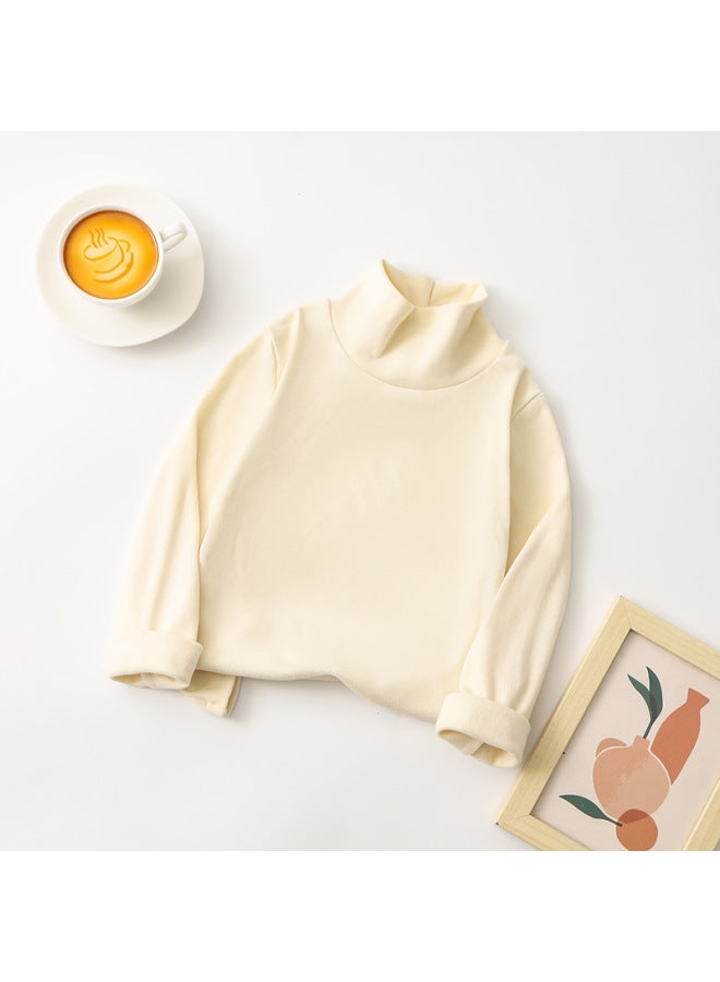 Autumn And Winter New Children's Bottoming Shirt Half Turtleneck Long Sleeve All-matching Men's And Women's Baby Inner Warm Top