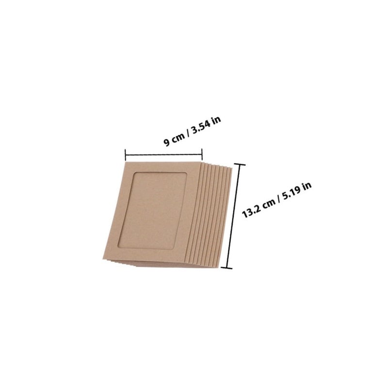 Kraft Paper Hanging Photo Frames 5 Inch Set with Clips Twine 30 Pieces Wall Decoration - Image 3
