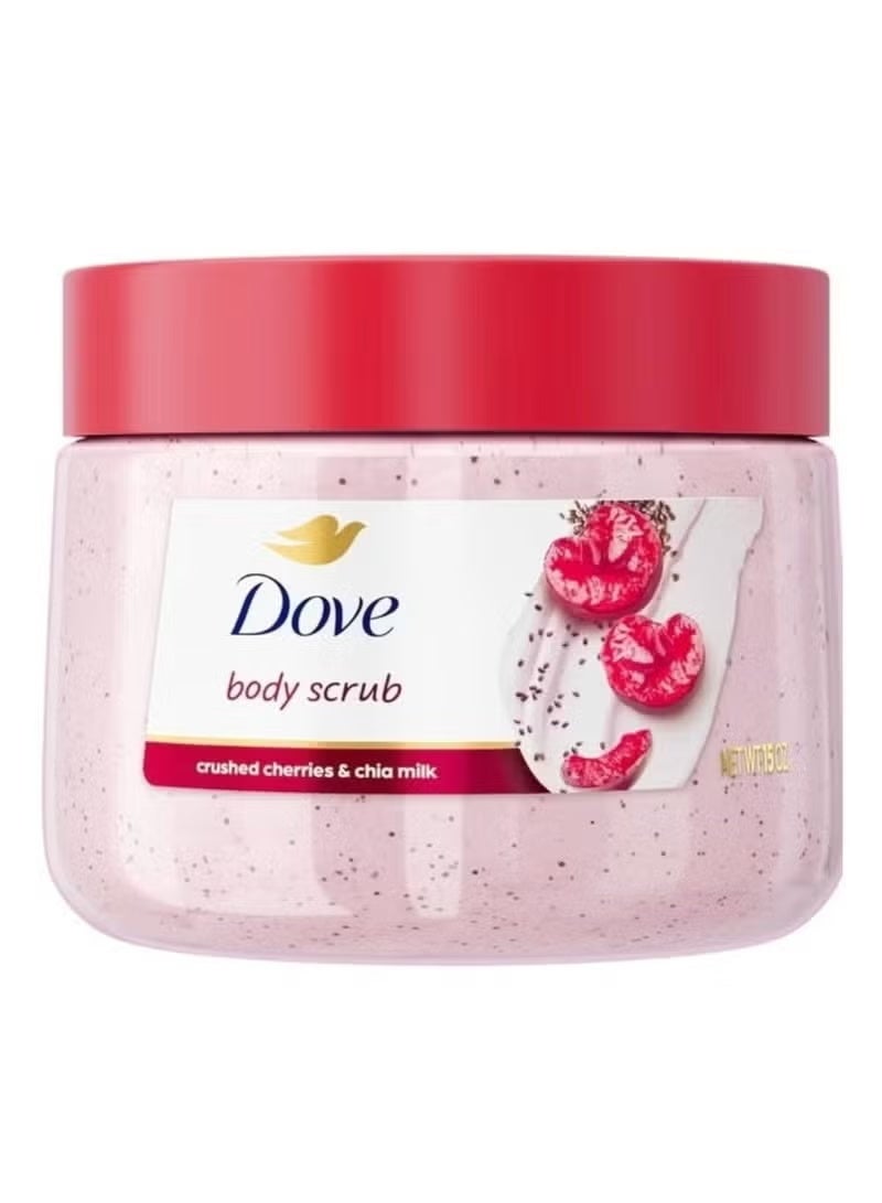 Dove Cherry and Shea Milk Body Scrub Polish 425g - Image 1