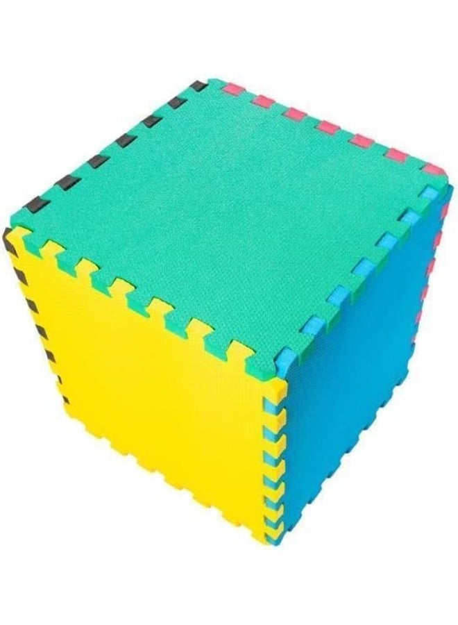 ارضيات من الفوم للجيم وغرف العاب أطفال سُمك 20 ملم، مقاس 50×50سم، لون ازرق، عدد 4 قطع - Image 3