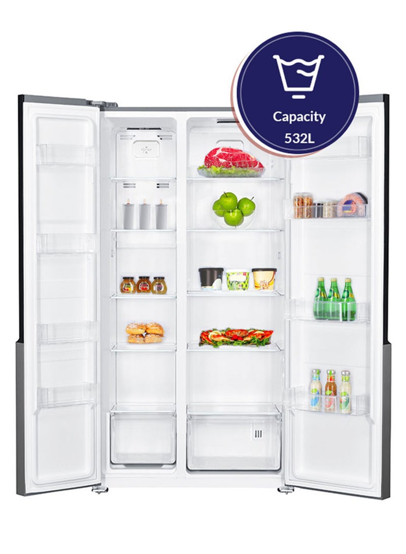 Arrow Side-by-Side Refrigerator and Freezer - 18.4 CFT - 532 Liters - Steel - RO2-820SNF - Image 5