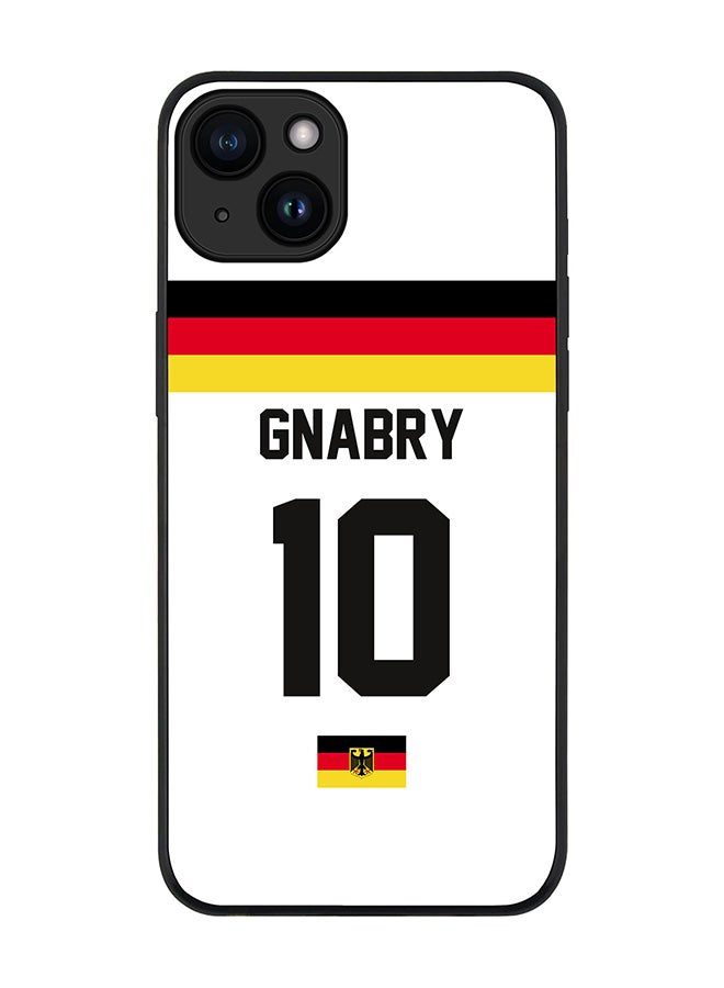 Stylizedd Cover for iPhone 15 Case Rugged Black Slim fit Flexible Protective Phone Cases - Football Team - GermanyPlayer Name - Gnabry - Image 1