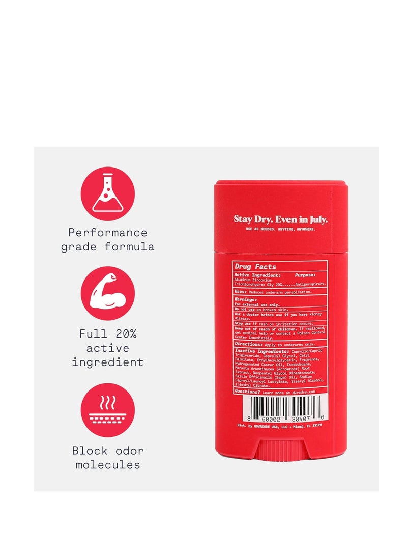 duradry - Duradry AM Deodorant & Antiperspirant - Prescription Strength Deodorant for Hyperhidrosis, Antiperspirant for Women & Men, Armpit Sweat Protection, Silicone-free - Limitless, 2.3 Oz (Pack of 2) - Image 1