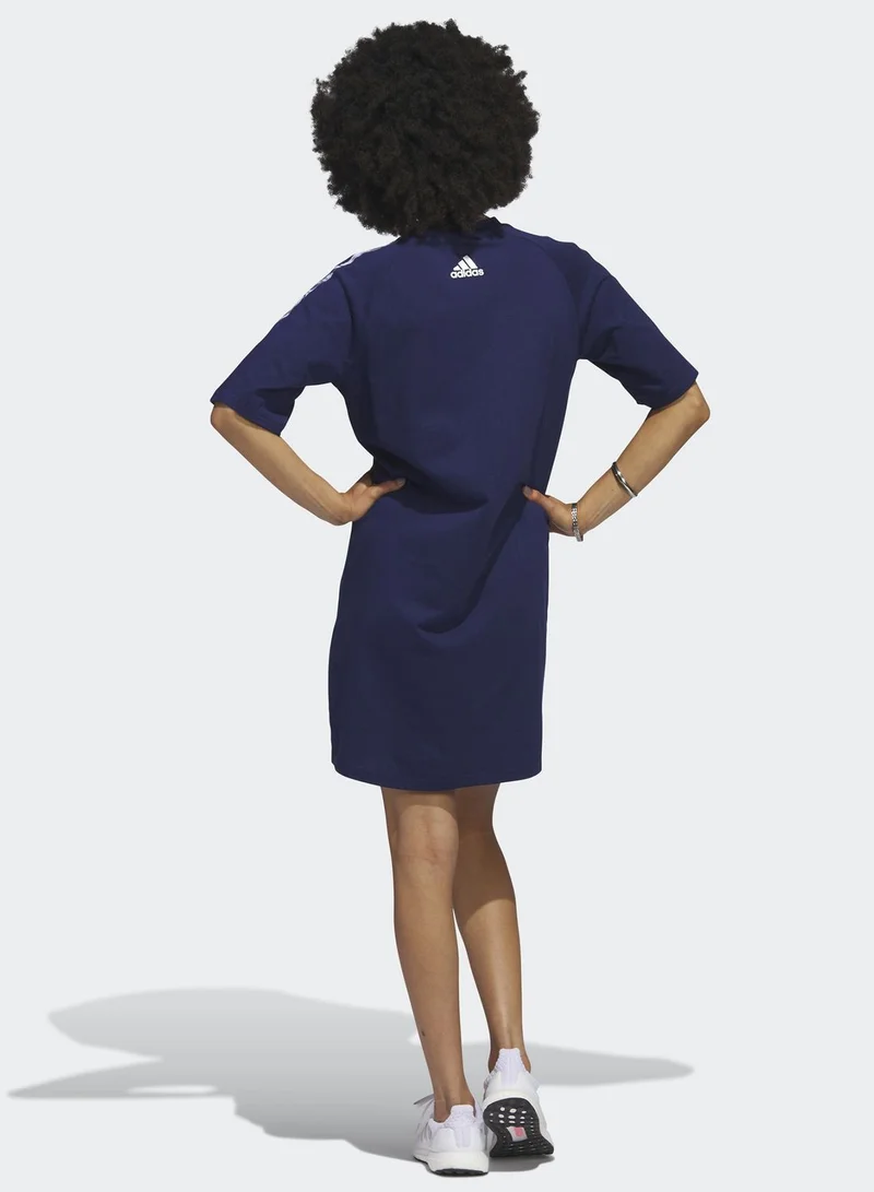 Adidas 3 Stripe Luxe T-Shirt Dress