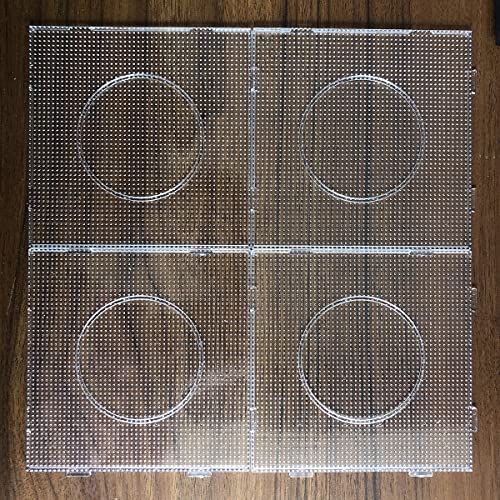 ZLLBTMO 4PCS 2.6MM Fuse Beads Boards Large Square Clear Plastic Pegboards Kits Iron Beads for Aldult DIY Make Craft with 5 Ironing Paper - Image 2