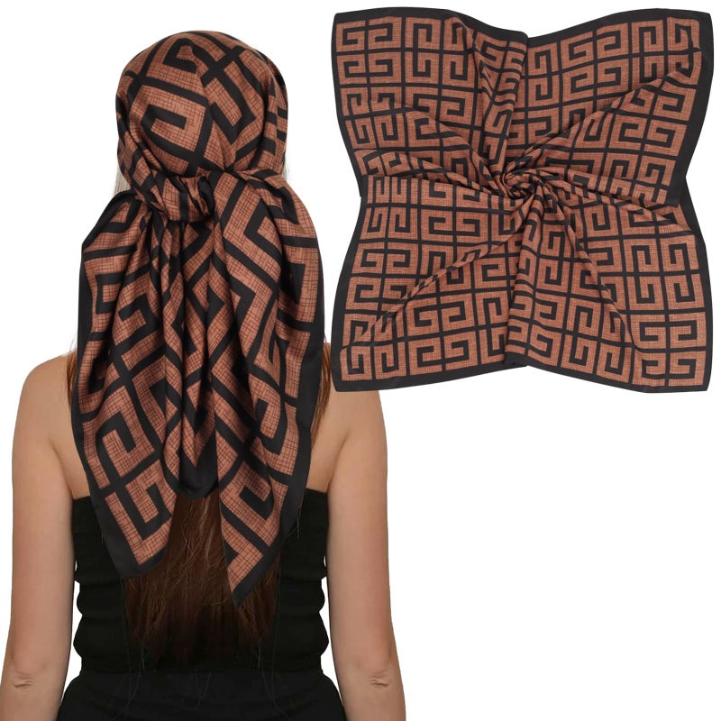 EXTREE Luxury Satin Head Scarf 35x35 - Silk-like Wrap for Women, Versatile Shawl/Sun Cover/Wrapping, Premium Gift for Her - Image 1