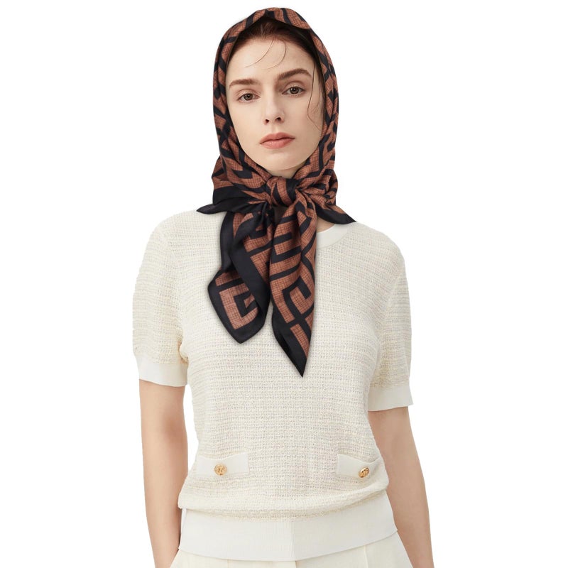 EXTREE Luxury Satin Head Scarf 35x35 - Silk-like Wrap for Women, Versatile Shawl/Sun Cover/Wrapping, Premium Gift for Her - Image 3
