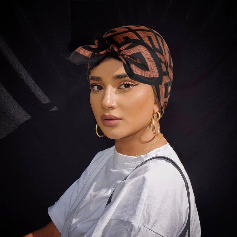 EXTREE Luxury Satin Head Scarf 35x35 - Silk-like Wrap for Women, Versatile Shawl/Sun Cover/Wrapping, Premium Gift for Her - Image 4