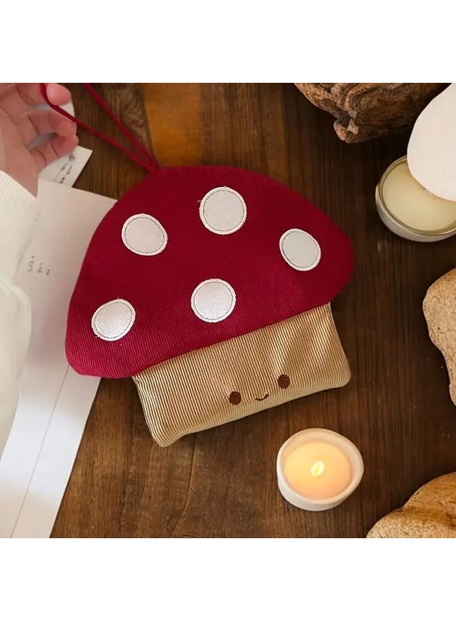 Mushroom Tissue Storage Bag Cute Forest Style Hanging Holder Red White Polka Dot - Image 5