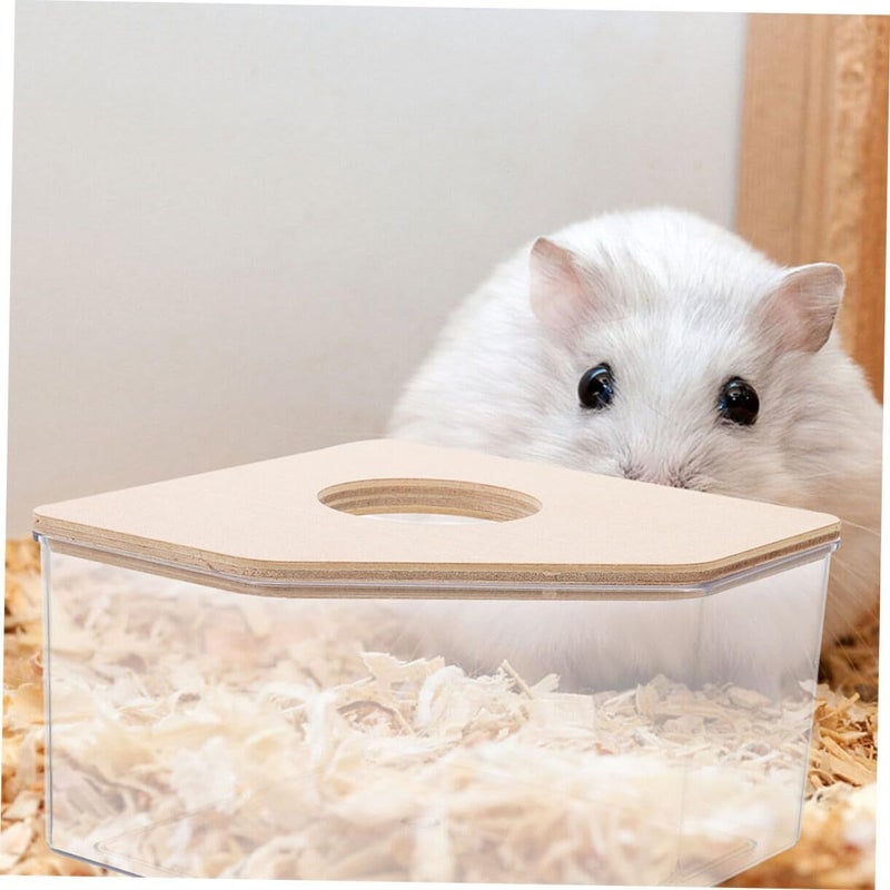Mikikit Large Gerbil Chinchilla Sand Bath House Hamster Accessory - Image 4