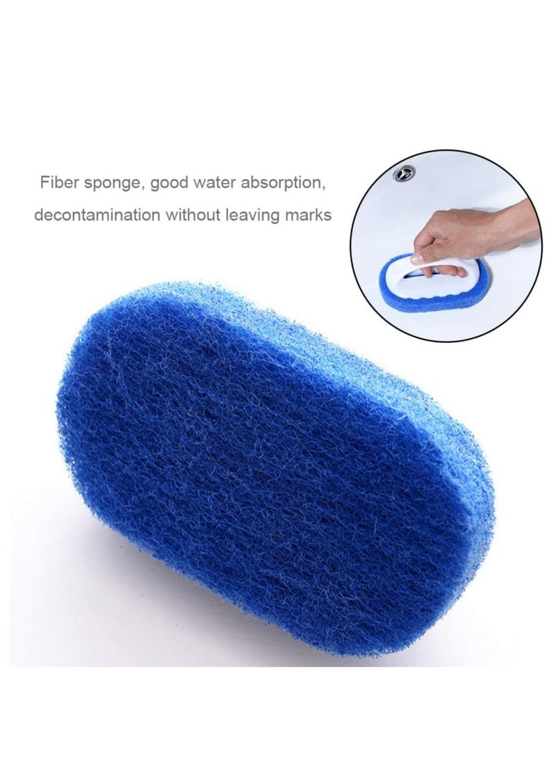 Loquat 4-Piece Bathtub Scrubber Sponge Brush Handle Scrub Kit with Abrasive Pads for Tub, Tile, BBQ  Kitchen Cleaning - Image 3