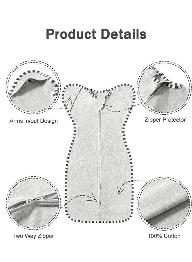سويت لايف كيس نوم أبيض للأطفال، كيس نوم مضاد لانعكاسات مورو، ملابس نوم ناعمة ومريحة للأطفال، كيس نوم آمن وجيد التهوية للأولاد والبنات، مثالي لحديثي الولادة والرضع - Image 2