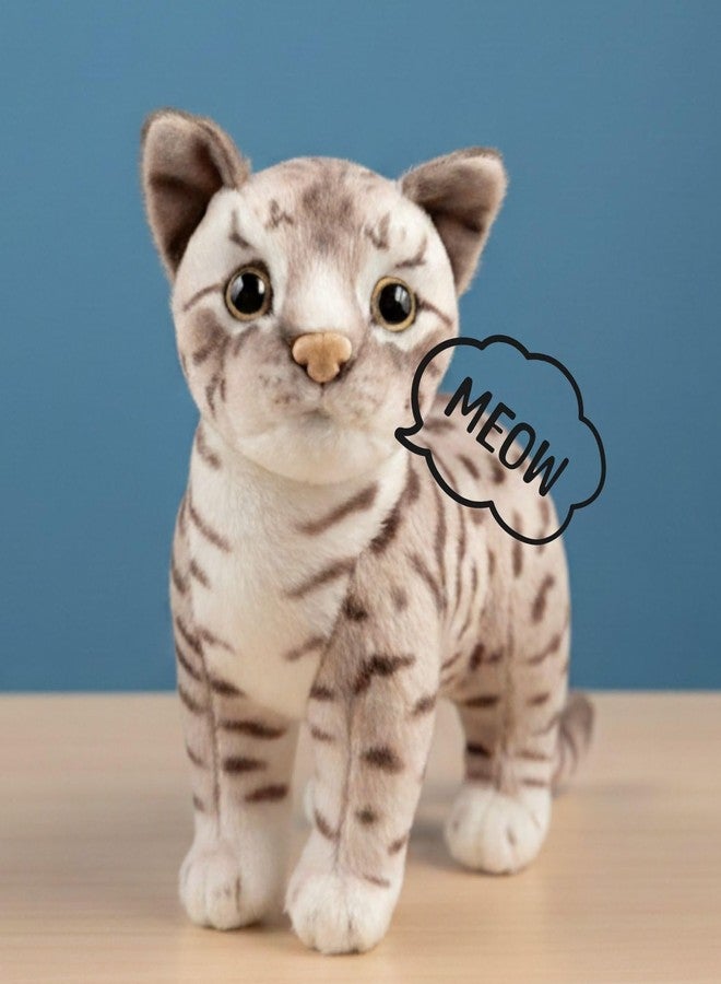 Tickles Musical Standing Cat with Meow Meow Sound Soft Stuffed Plush Animal Toy for Kids Boys & Girls Birthday Gift (Color: Grey Size: 20 cm) - Image 1