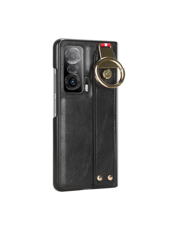 زبون جراب هاتف Honor Magic V مع سوار معصم من الجلد - Image 3