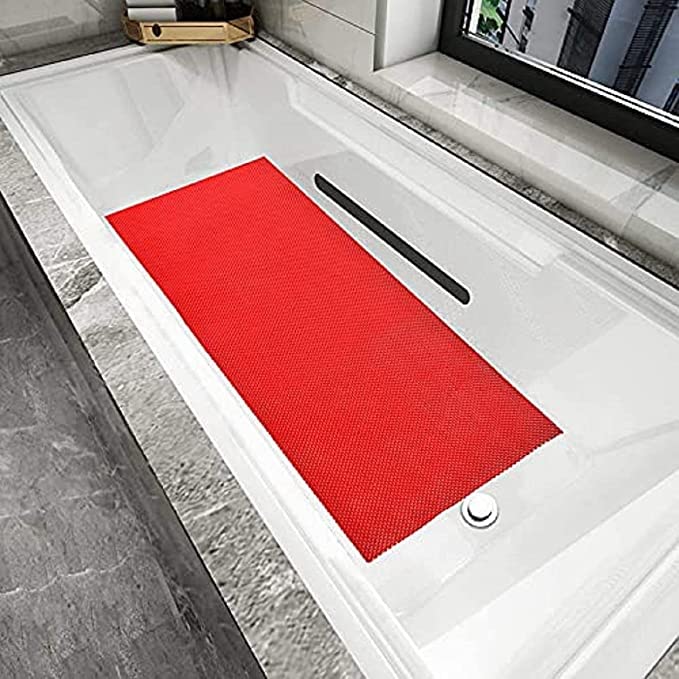 Purav Light Anti Skid Anti Slip Rubber Mat Waterproof Jali Floor Mat for Bathroom Kitchen Balcony Footmats for Home Entrance Door, 2 X 1.4 feet, Red - Image 5