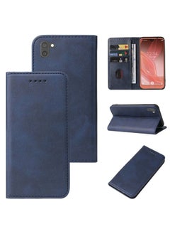 Case Cover For Sharp Aquos R2 Magnetic Closure Leather Phone Case Blue