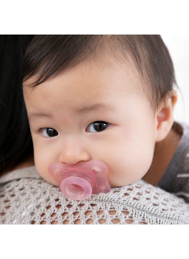 شيكو لهاية تشيكو فيزيوفورما® صغيرة من السيليكون الناعم ١٠٠٪، قطعة واحدة، للأطفال من عمر ٠ إلى شهرين | خالية من البيسفينول أ واللاتكس | علبة تعقيم قابلة لإعادة الاستخدام | وردي، عبوة من قطعتين - Image 1