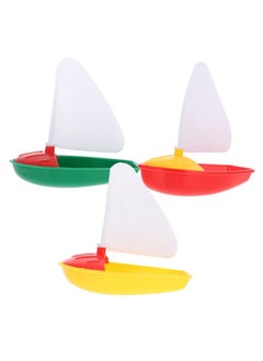 1 Set Toy Boats 3Pcs Toddler Bathtub Sailing Boats For Kids Mini Boat Toys Sailboat Floating Row Swimming Pool Bulk Yacht Child Toy Boats Bathtub Toy Plastic Sailing Boats Toys For Toddles