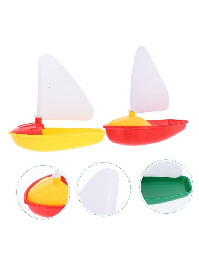 Toyvian - 1 Set Toy Boats 3Pcs Toddler Bathtub Sailing Boats For Kids Mini Boat Toys Sailboat Floating Row Swimming Pool Bulk Yacht Child Toy Boats Bathtub Toy Plastic Sailing Boats Toys For Toddles - Image 1