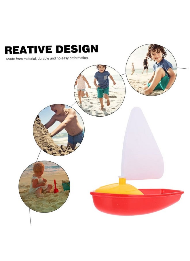 Toyvian - 1 Set Toy Boats 3Pcs Toddler Bathtub Sailing Boats For Kids Mini Boat Toys Sailboat Floating Row Swimming Pool Bulk Yacht Child Toy Boats Bathtub Toy Plastic Sailing Boats Toys For Toddles - Image 1