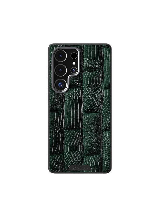 S-TOP Case For Samsung Galaxy S25 Ultra 5G ABEEL Beast Pattern 6D Micro-Embossed MagSafe Genuine Leather Phone Case - Image 2