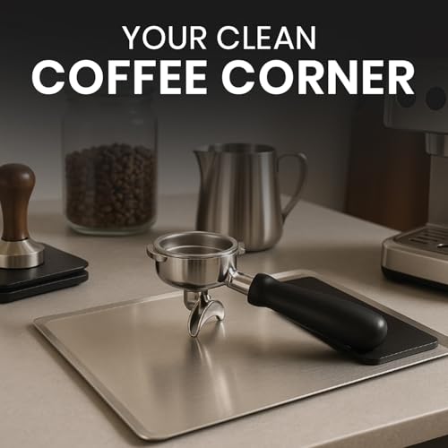 Rattleware Coffee Grinder Tray with Tamping Mat – Mess-Free Coffee Station Tray, Easy Clean Coffee Bar Accessory for Espresso Machine, Espresso Tamper and Coffee Organizer Station (13" x 9.75") - Image 5