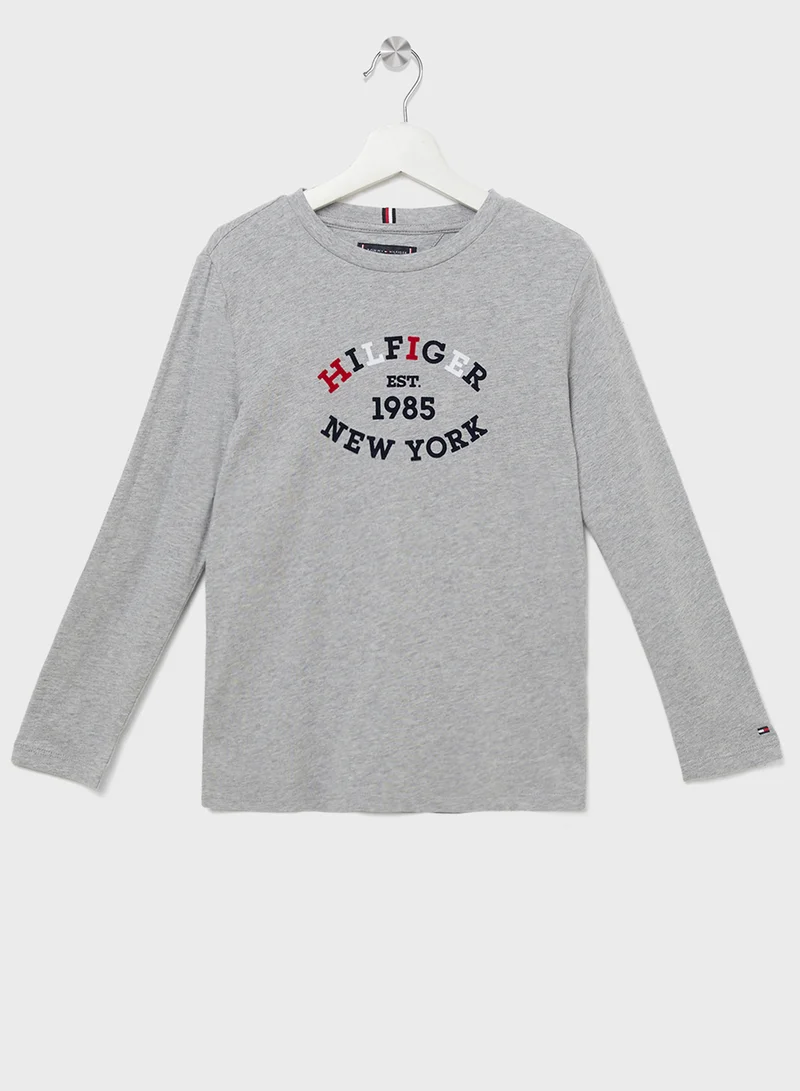 TOMMY HILFIGER MONOTYPE FLOCK REGULAR TEE LS