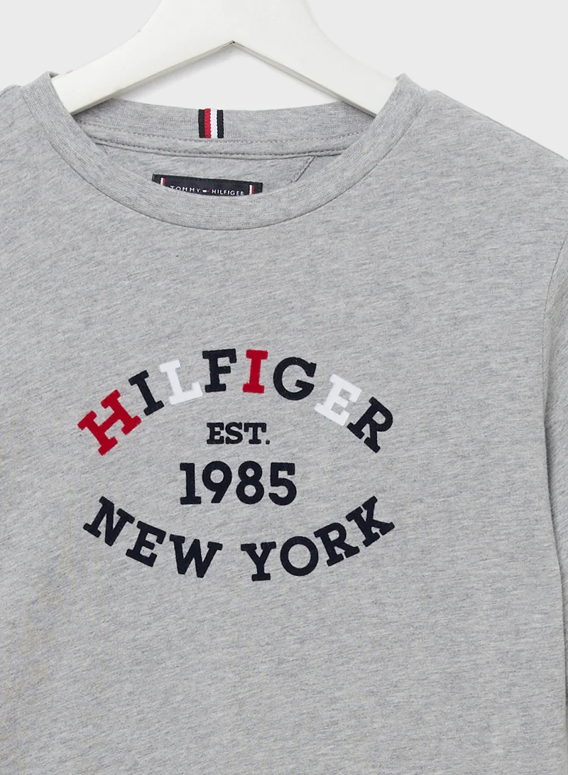 TOMMY HILFIGER MONOTYPE FLOCK REGULAR TEE LS