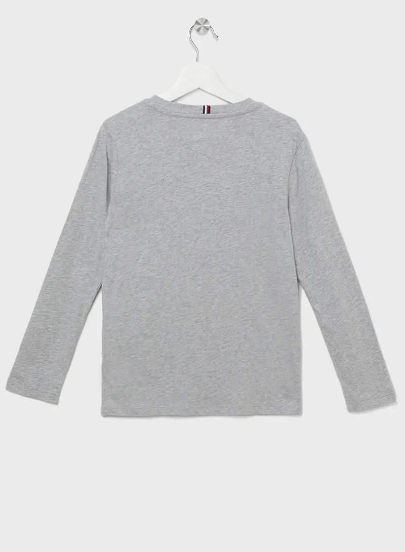 TOMMY HILFIGER MONOTYPE FLOCK REGULAR TEE LS