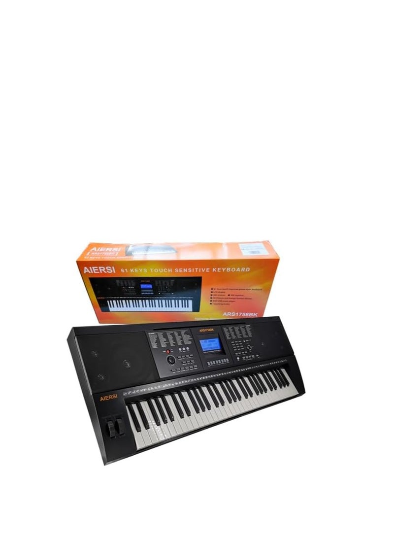AIERSI COMBO OFFER OF ELECTRONIC ORGAN 1758BK WITH KEYBOARD BAG - Image 2