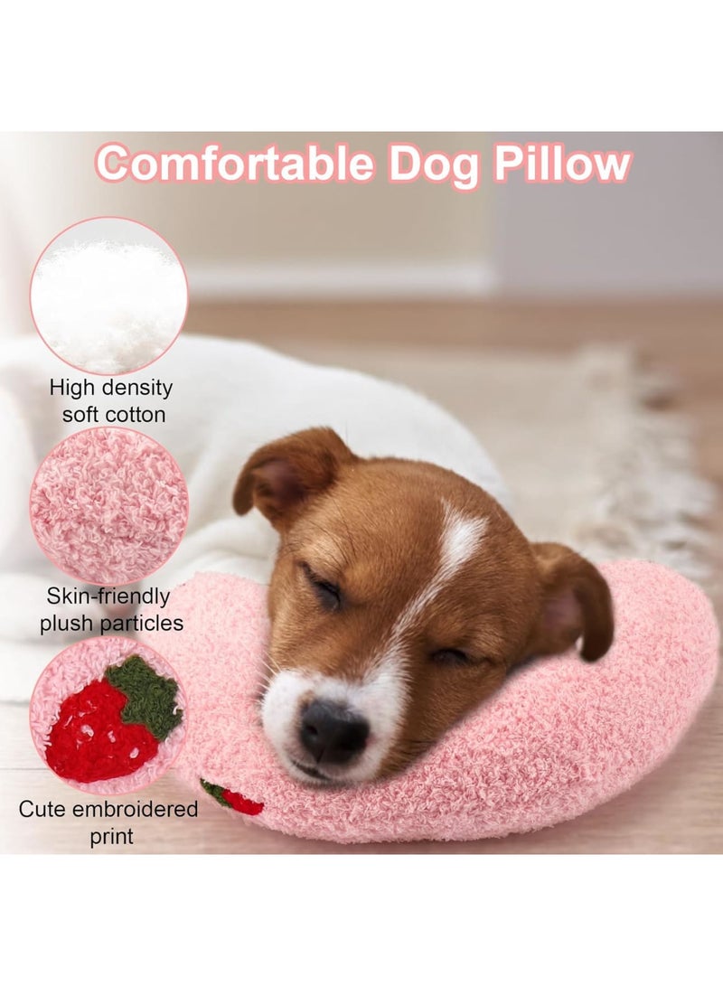 Dog Calming Pillow, Soft Plush Anxiety Relief Pet Pillow for Joint Support Rest and Better Sleep, Comfort Toy for Small and Medium Dogs at Home or Travel, Pink - Image 2