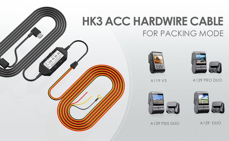 VIOFO HK3 Acc Hardwire Cable for A129, A129 Plus, A129 PRO, A129 IR, A119 V3, Enables Parking Mode, Low Voltage Protection (Fuse Tap Not Included) - Image 5