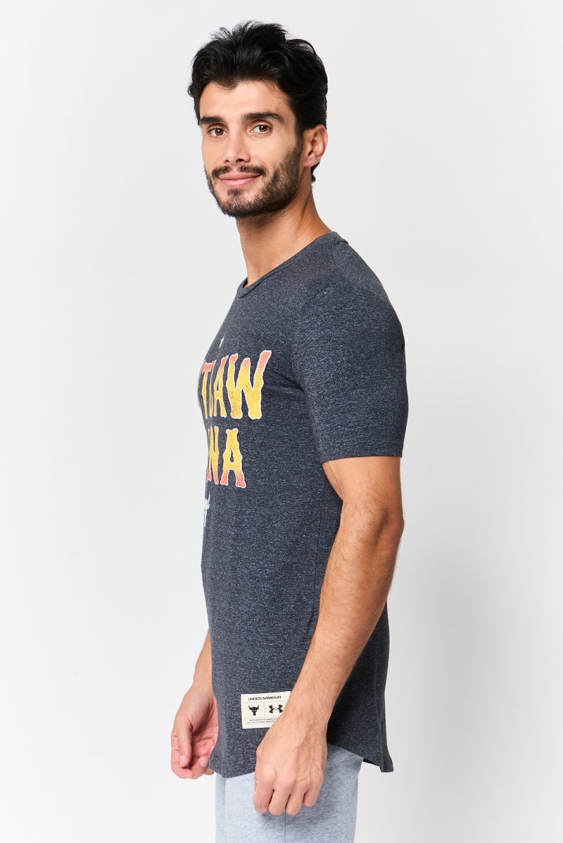 UNDER ARMOUR تي شيرت رجالي قصير الأكمام مناسب للخسارة في الهواء الطلق، أسود - Image 4