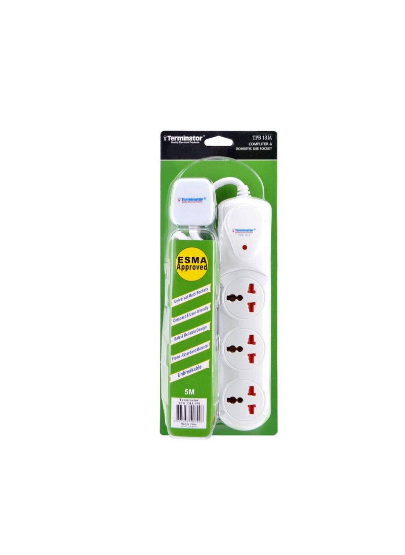 Terminator Terminator 3 way power extension outlet - TPB 13IA-5M  - Image 1