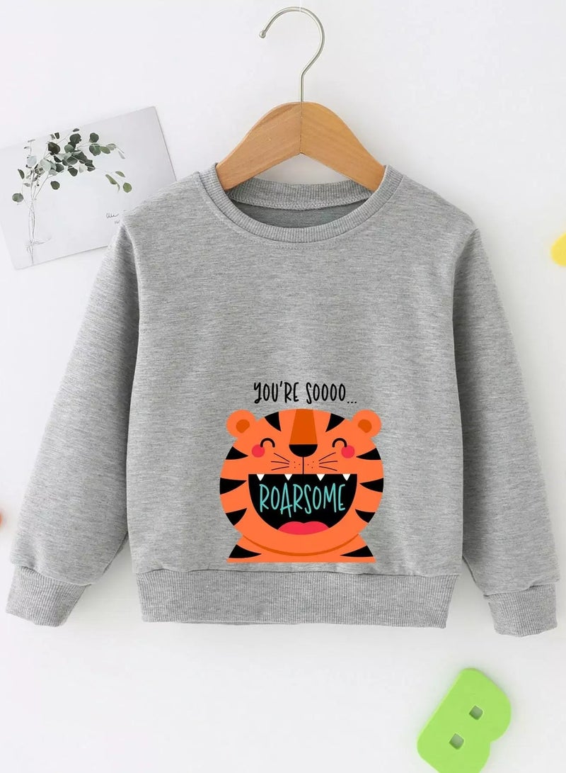 Toddler Boys Cartoon And Slogan Graphic Pullover  - Image 1