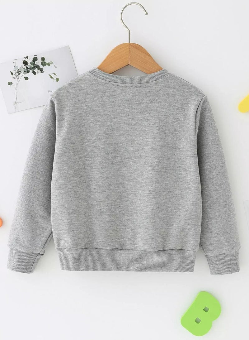Toddler Boys Cartoon And Slogan Graphic Pullover  - Image 2