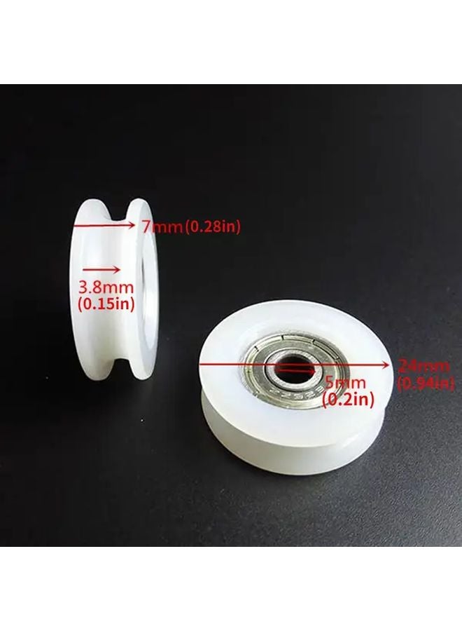 1pc U Groove Nylon Round Pulley Ball Bearing Wheel Roller For Door Window Shower - Image 3